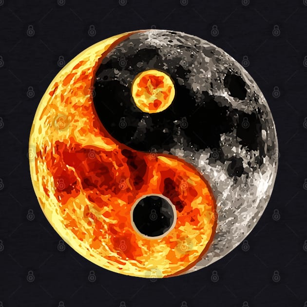 Moon sun yin yang by Lamink